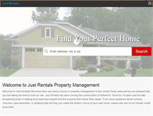 Tablet Screenshot of justrentalstexas.com